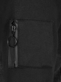 Wam Denim Vesten|Echten Slim Fit Hoodie Black Vesten