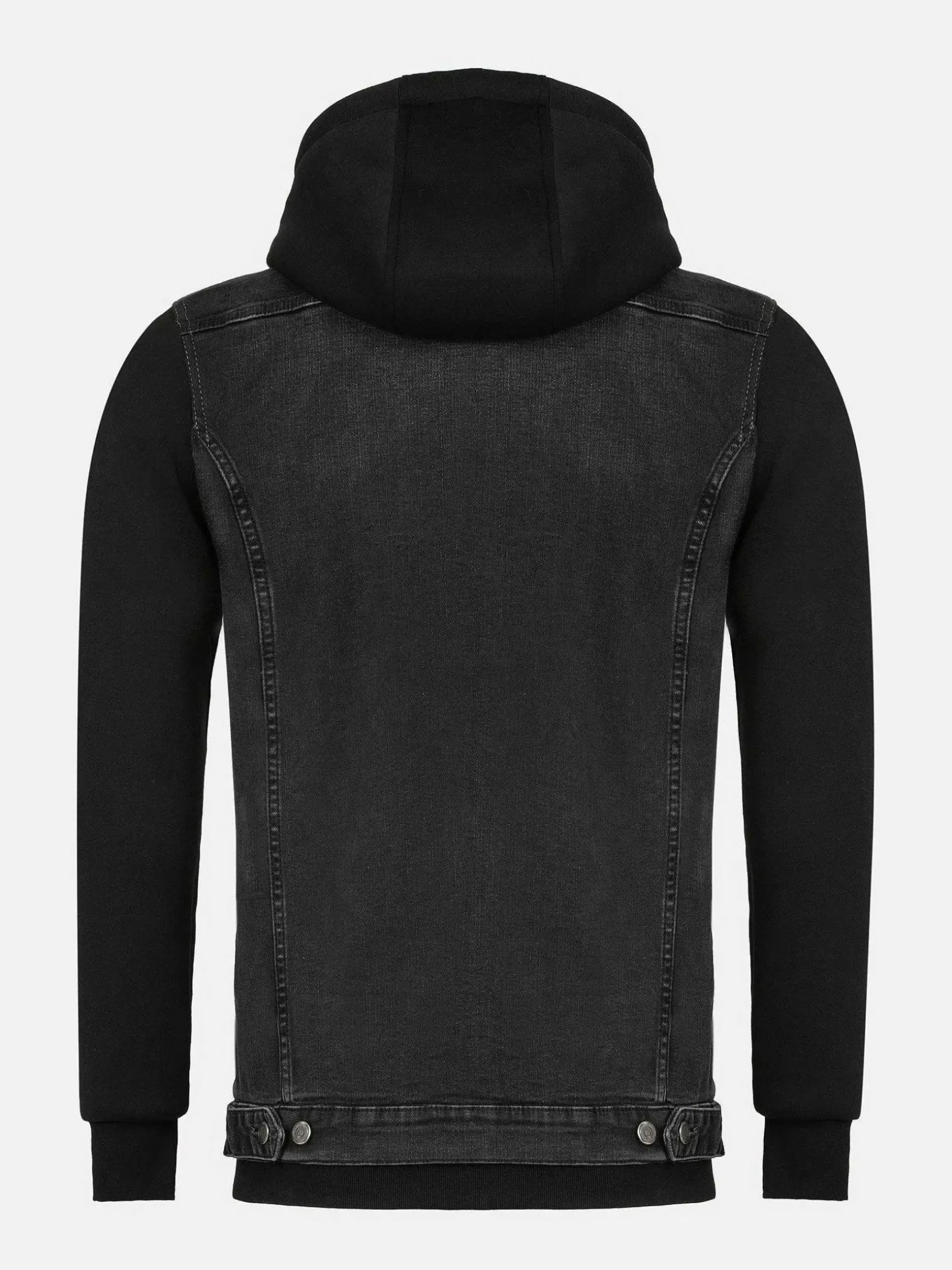 Wam Denim Vesten|Echten Slim Fit Hoodie Black Vesten