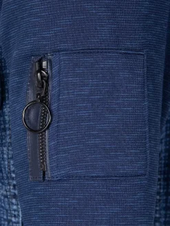 Wam Denim Vesten|Echten Slim Fit Hoodie Navy Vesten