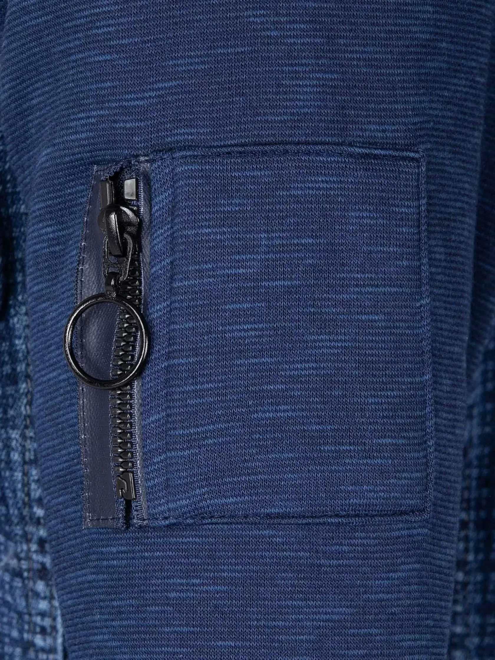 Wam Denim Vesten|Echten Slim Fit Hoodie Navy Vesten