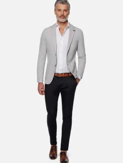 Wam Denim Colberts|Engima Patch Pocket Slim Light Grey Colbert
