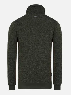 Wam Denim Sweaters|Galahad Mock Neck Khaki Sweater