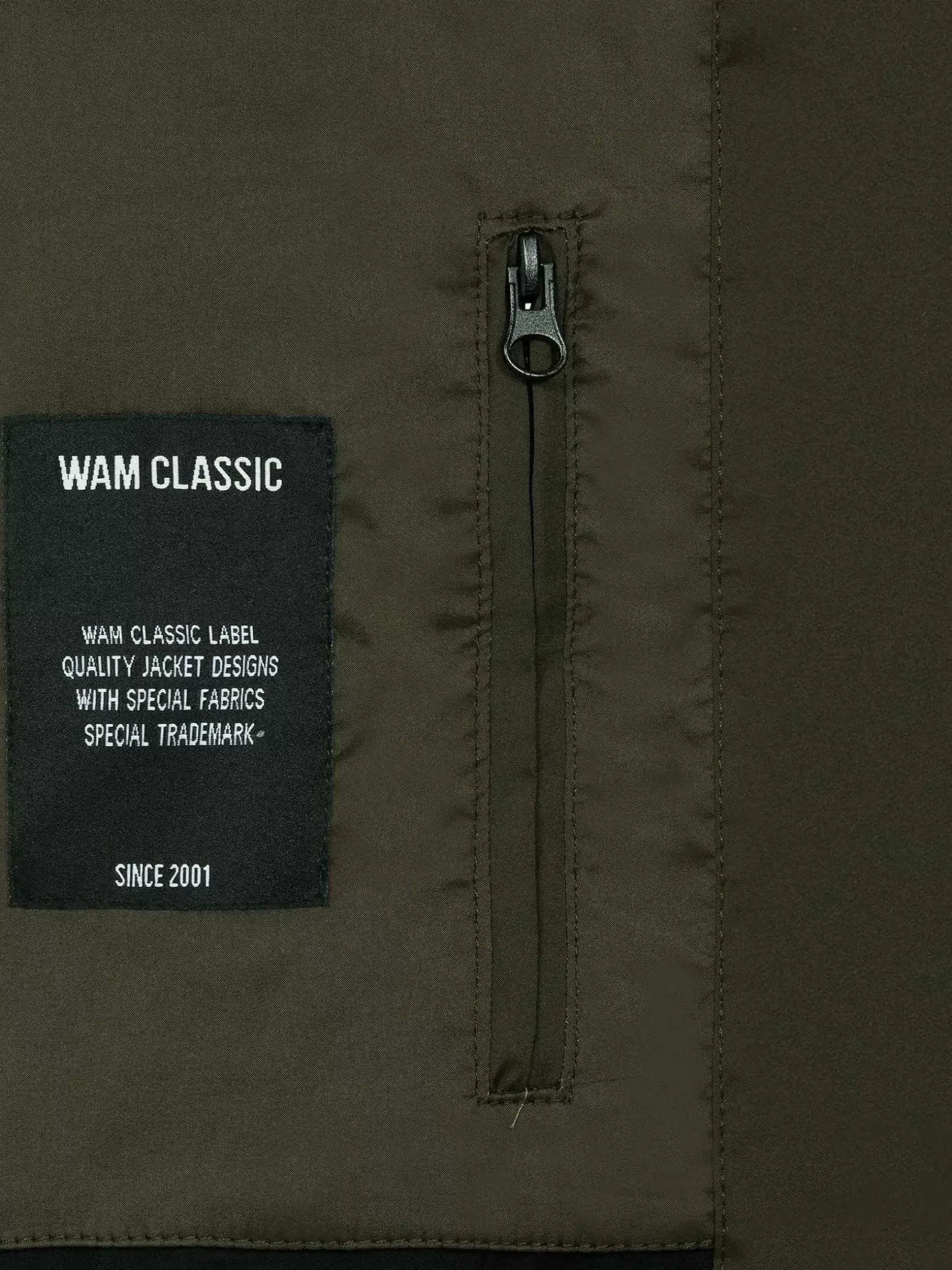 Wam Denim Zomerjassen|Gian Slim Fit Khaki Zomer Jassen