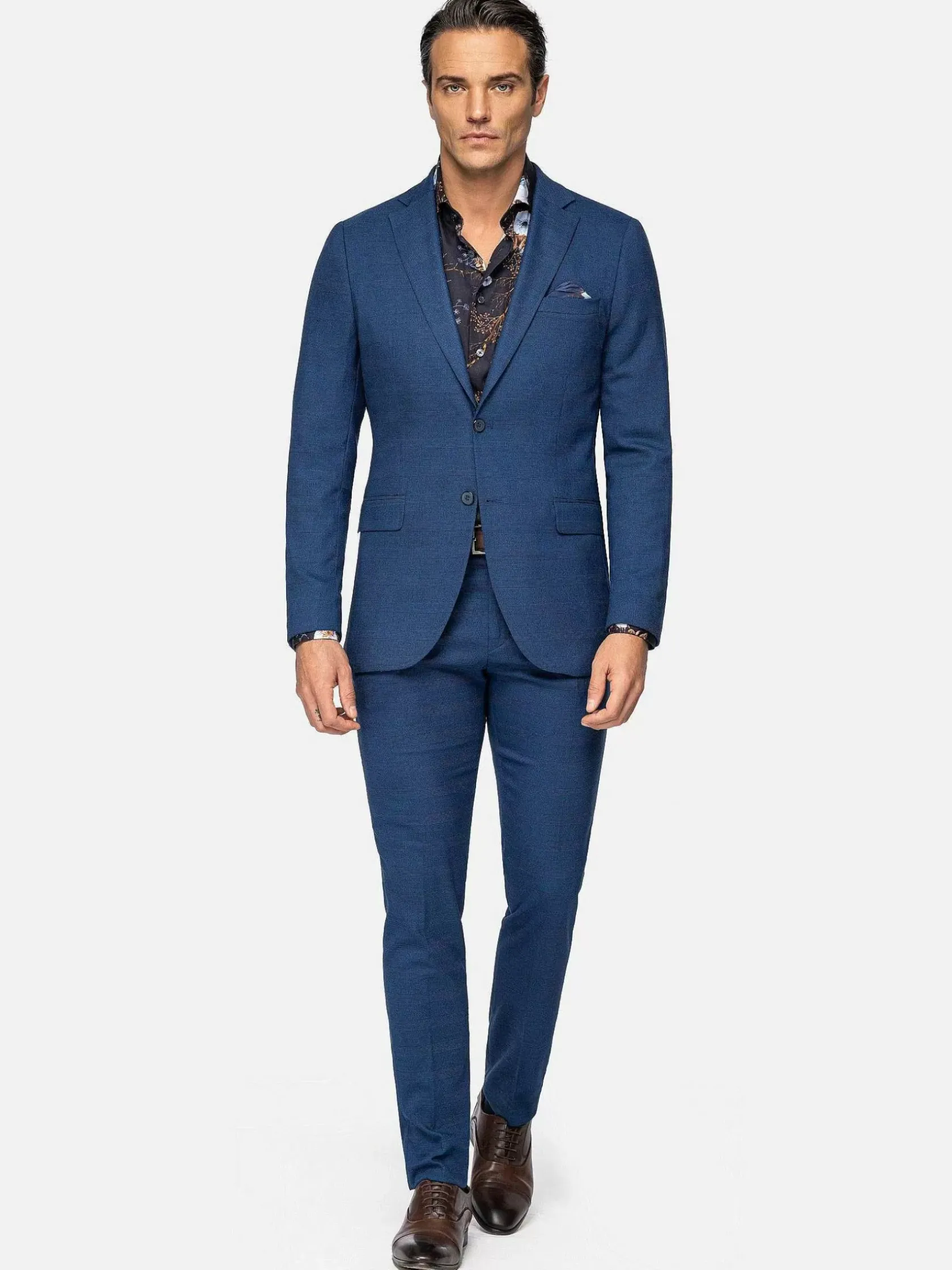 Wam Denim Pantalons|Gimont Slim Fit Navy Pantalon