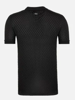 Wam Denim Polo'S|Gonzsles Black Zipper Polo