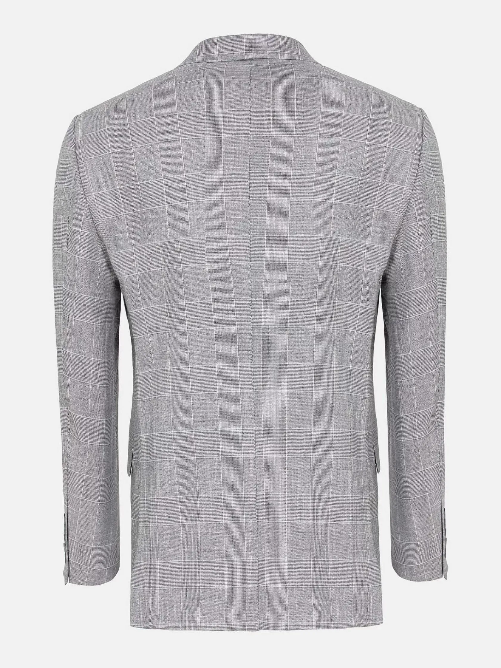 Wam Denim Colberts|Ground Checkered Slim Fit Grey Colbert