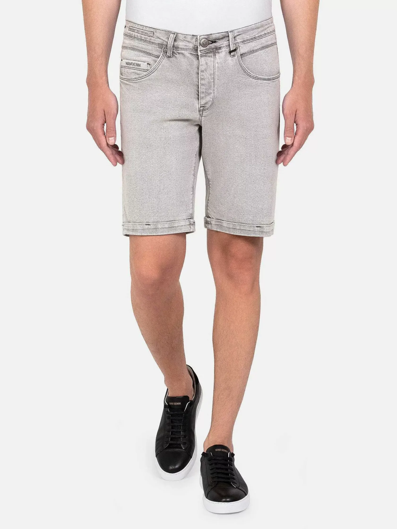 Wam Denim Shorts|Hanneman Micro Textured Grey Short