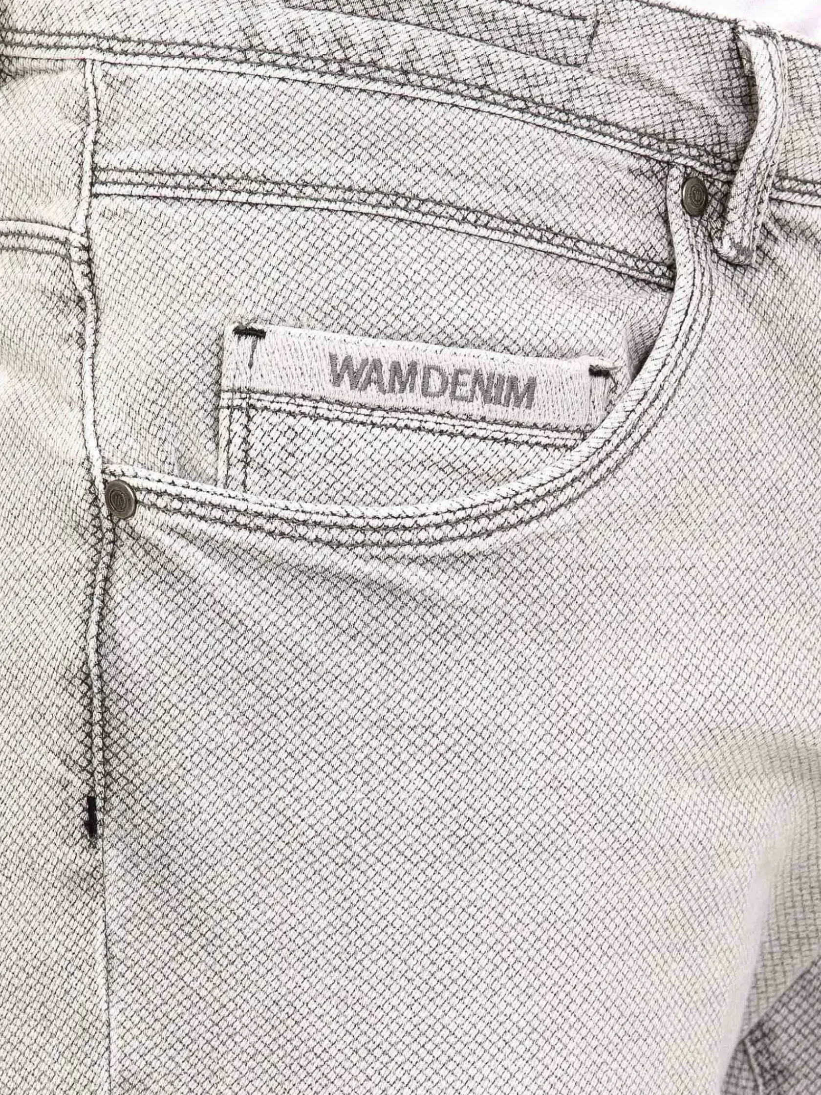 Wam Denim Shorts|Hanneman Micro Textured Grey Short