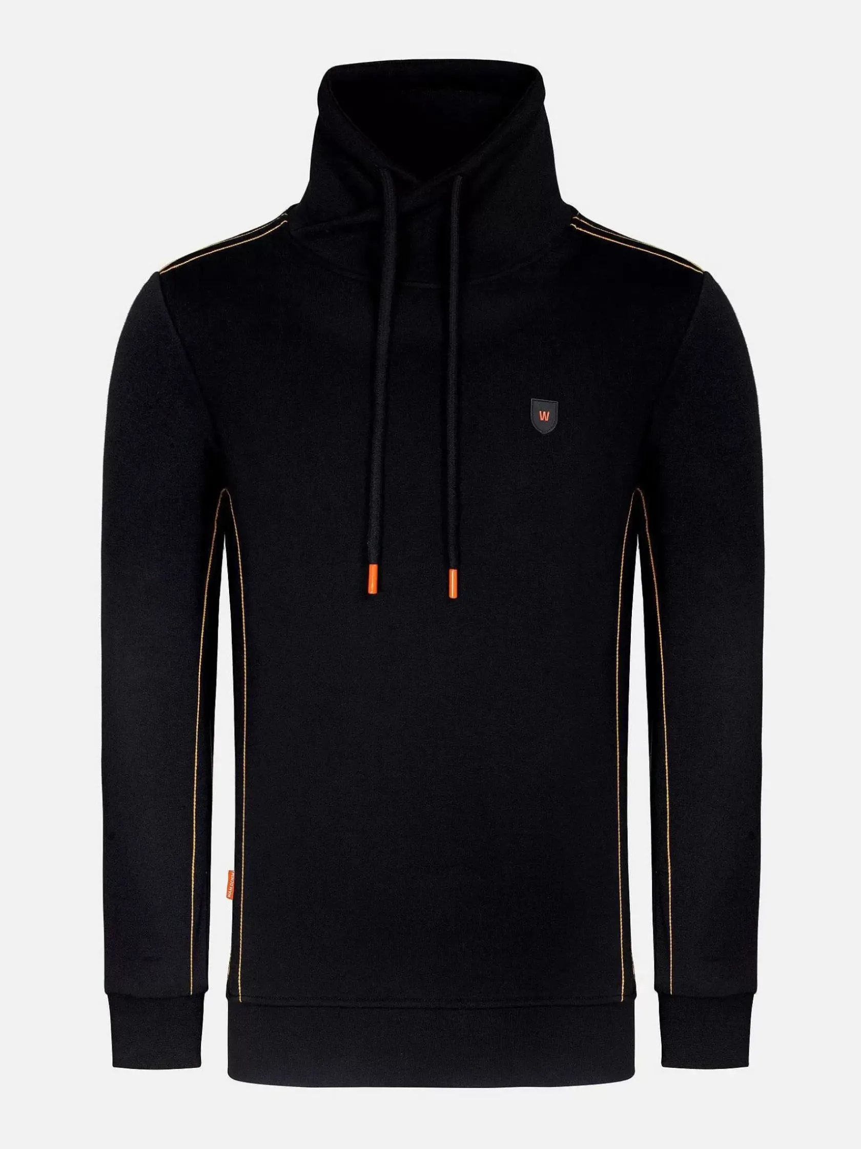 Wam Denim Sweaters|Hawaiian High Neck Black Sweater