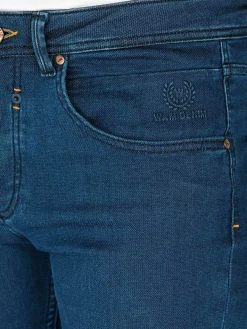 Wam Denim Jeans|Hendrix Twill Pattern Light Navy Jeans