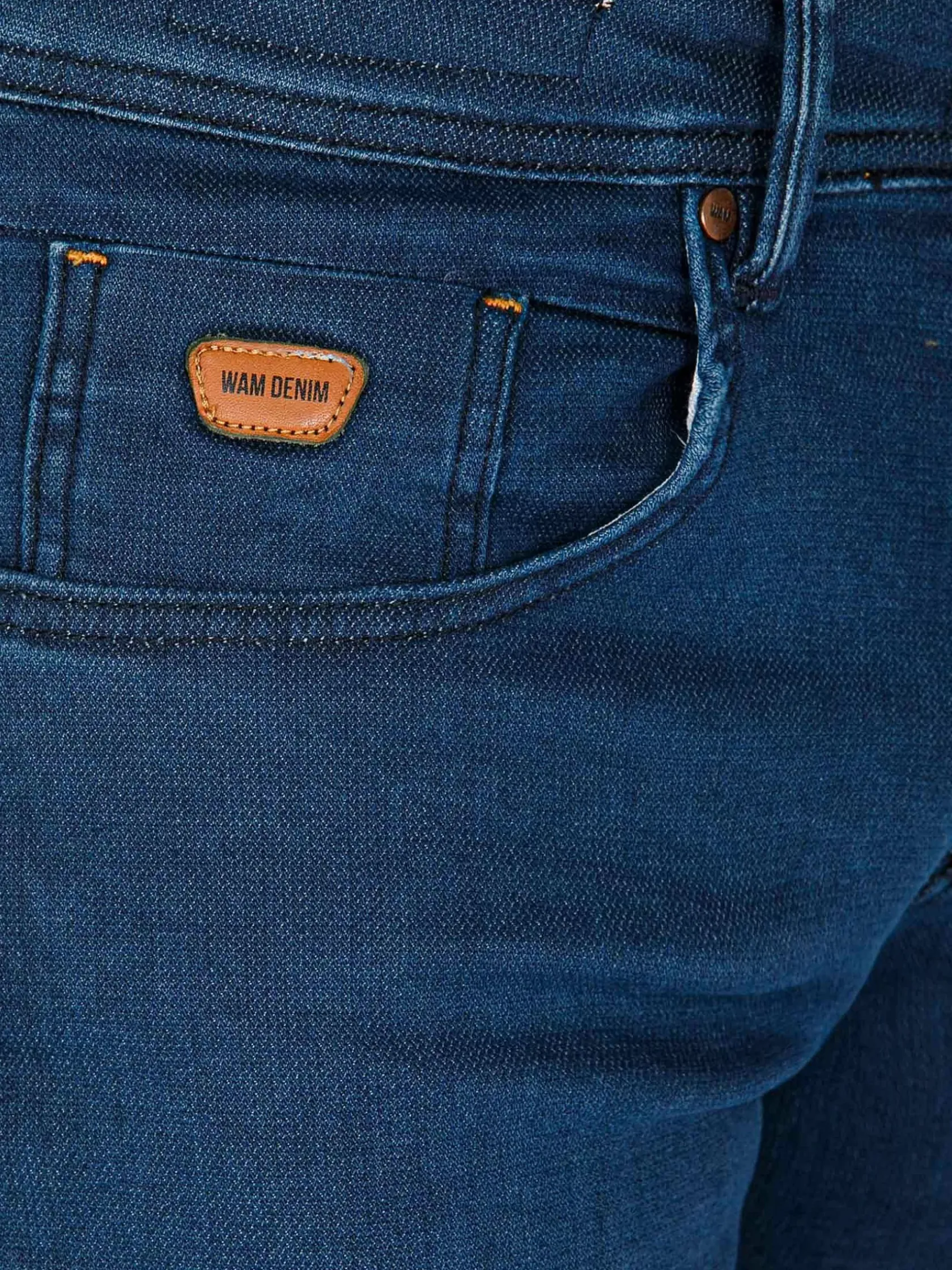 Wam Denim Jeans|Hendrix Twill Pattern Light Navy Jeans