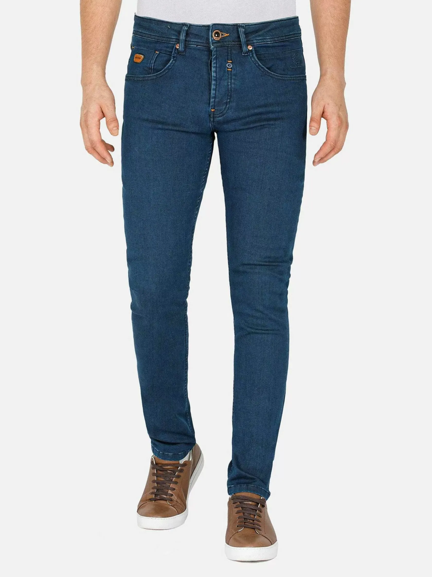 Wam Denim Jeans|Hendrix Twill Pattern Light Navy Jeans
