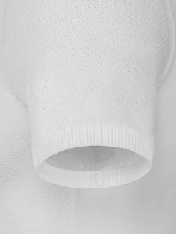 Wam Denim Polo'S|Henry Pique Knit White Polo