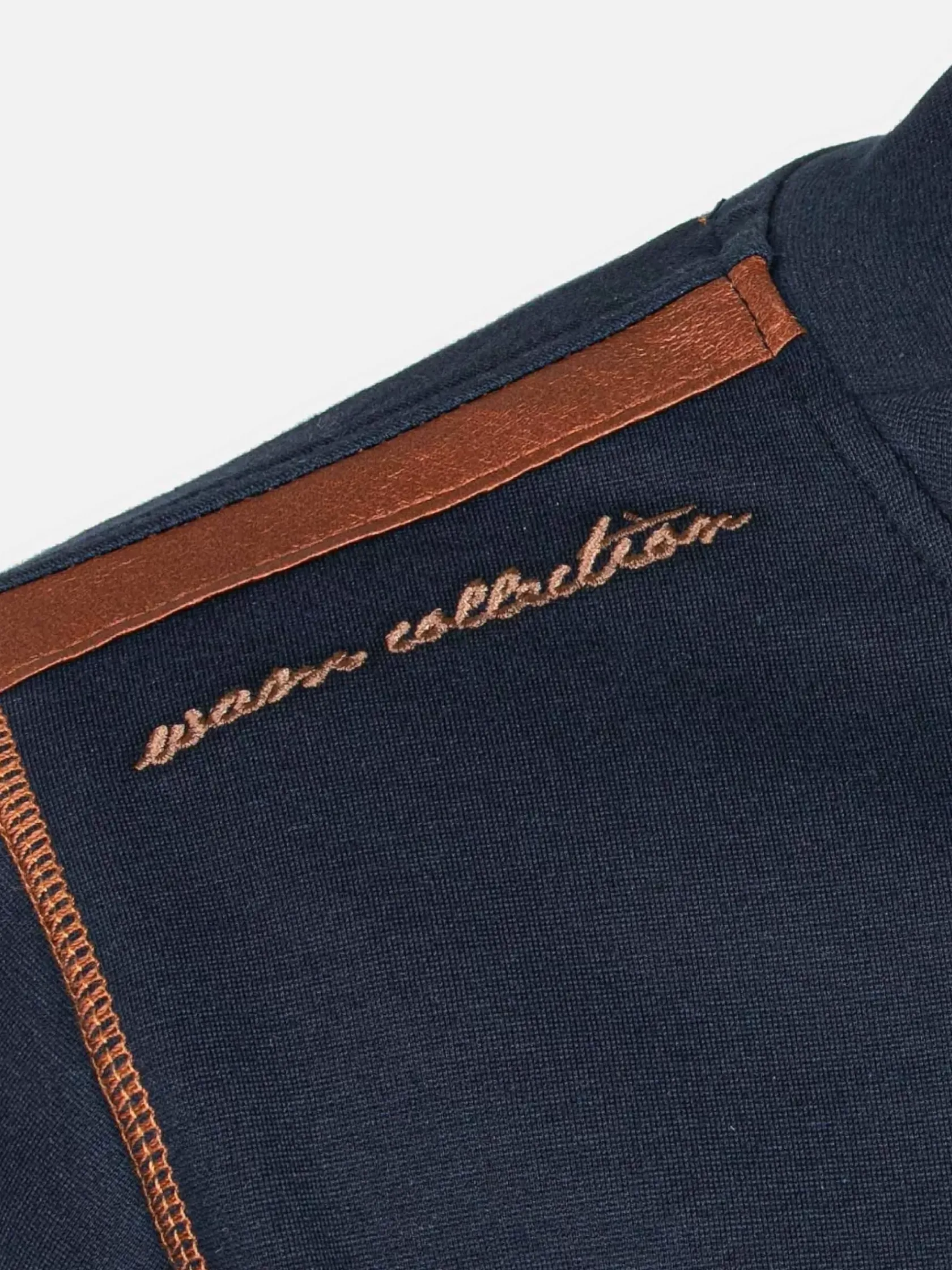 Wam Denim Sweaters|Horizon Turtleneck Navy Sweater