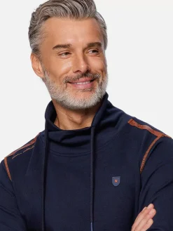 Wam Denim Sweaters|Horizon Turtleneck Navy Sweater