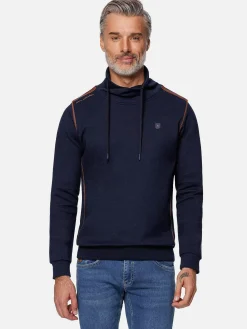Wam Denim Sweaters|Horizon Turtleneck Navy Sweater