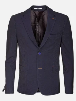 Wam Denim Colberts|Italy Stretch Poly Light Indigo Colbert