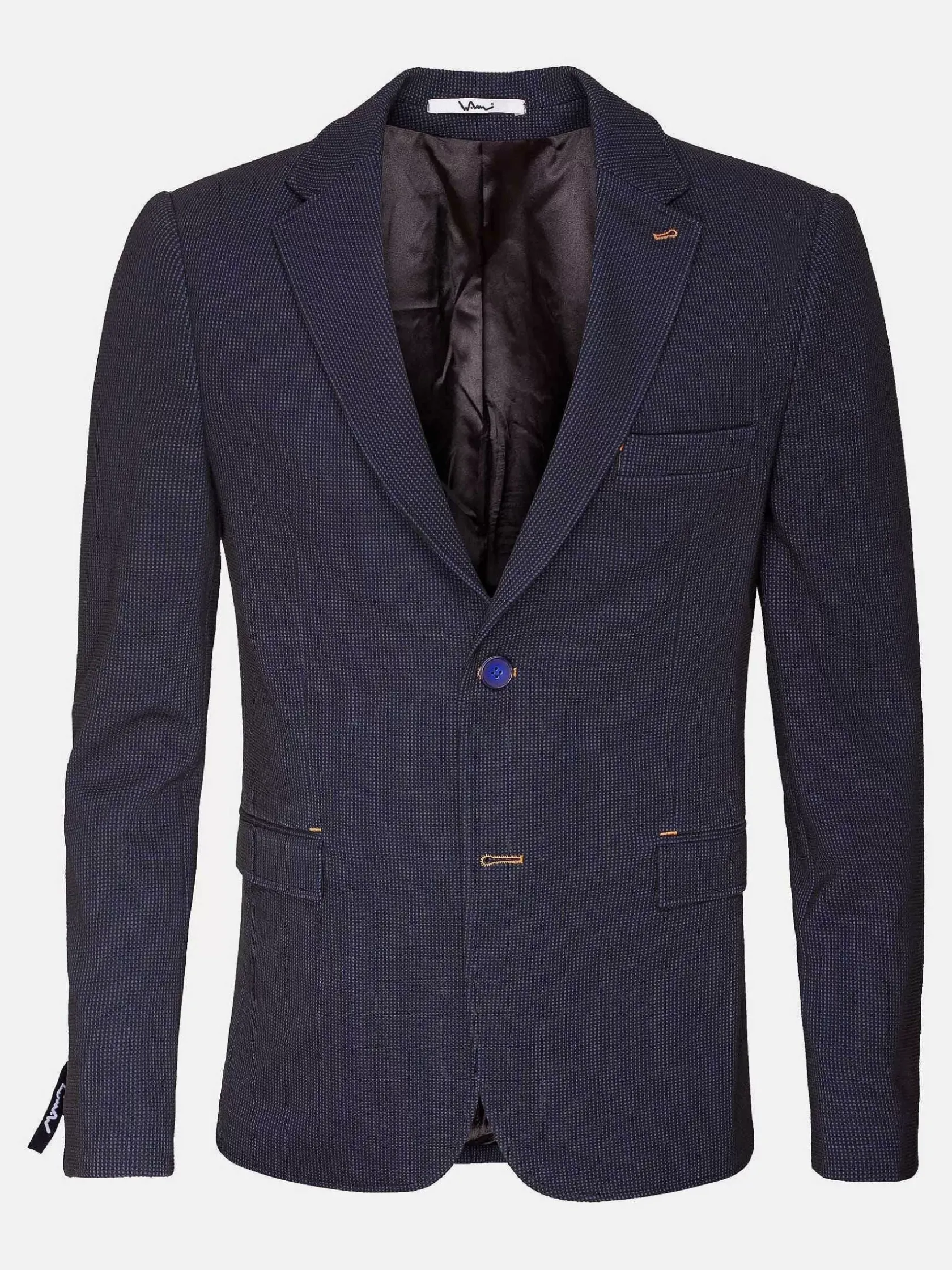 Wam Denim Colberts|Italy Stretch Poly Light Indigo Colbert