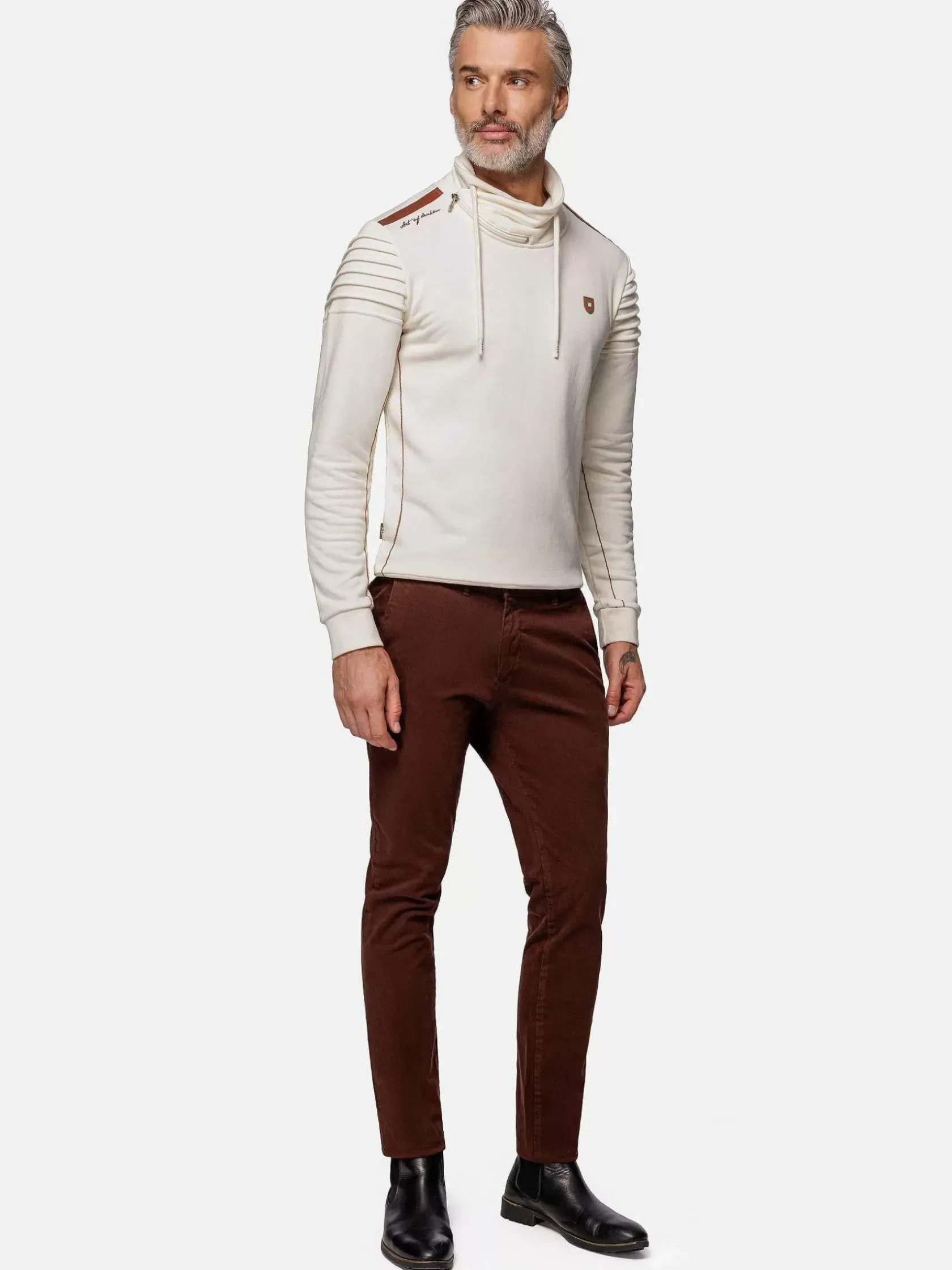 Wam Denim Truien|Jackson Turtlenecked Off-White Truien