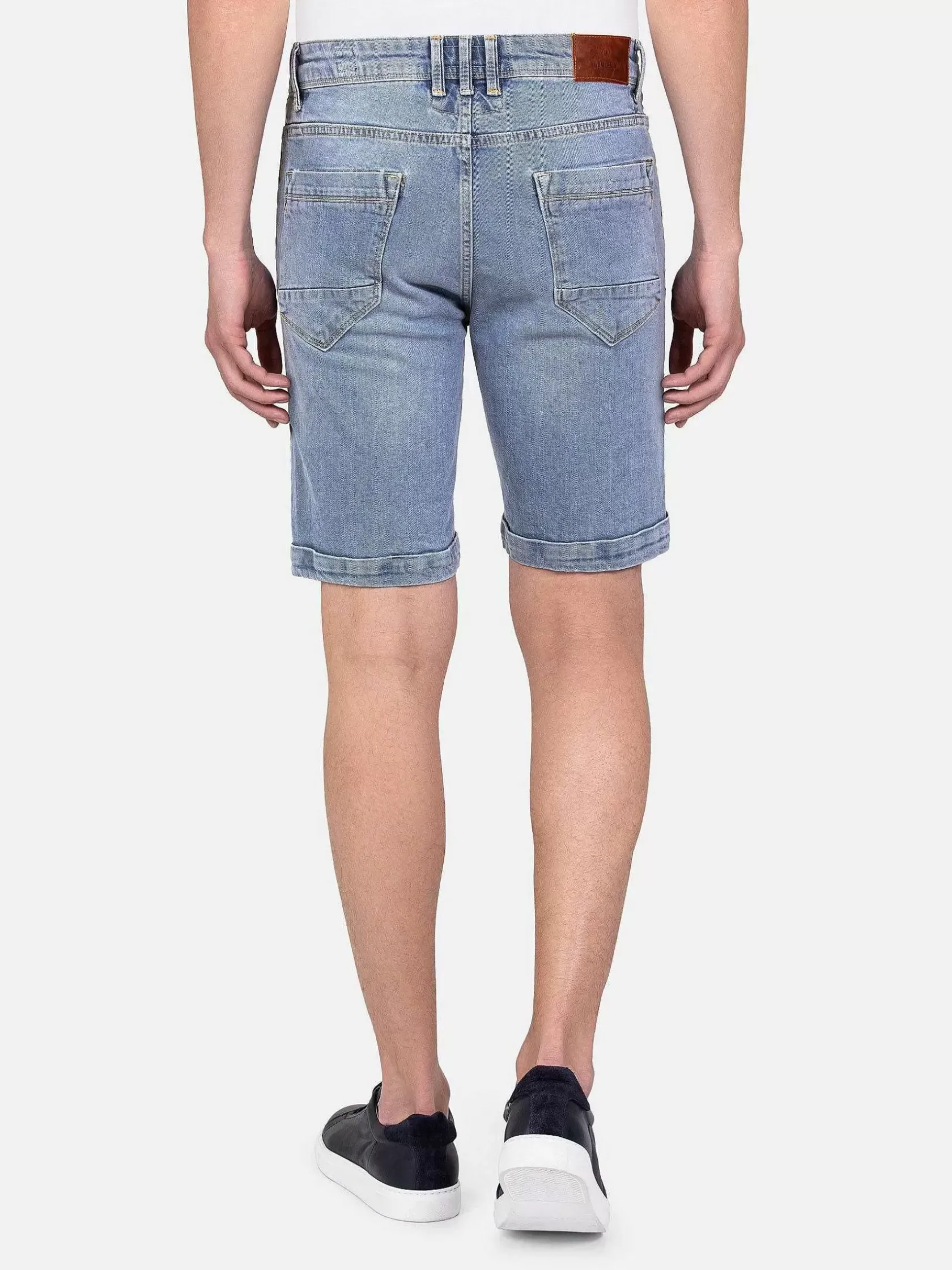 Wam Denim Shorts|Kerry Solid Blue Regular Fit Denim Short