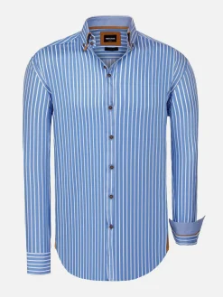 Wam Denim Overhemd Lange Mouwen|Kevin Regular Fit Blue Overhemd