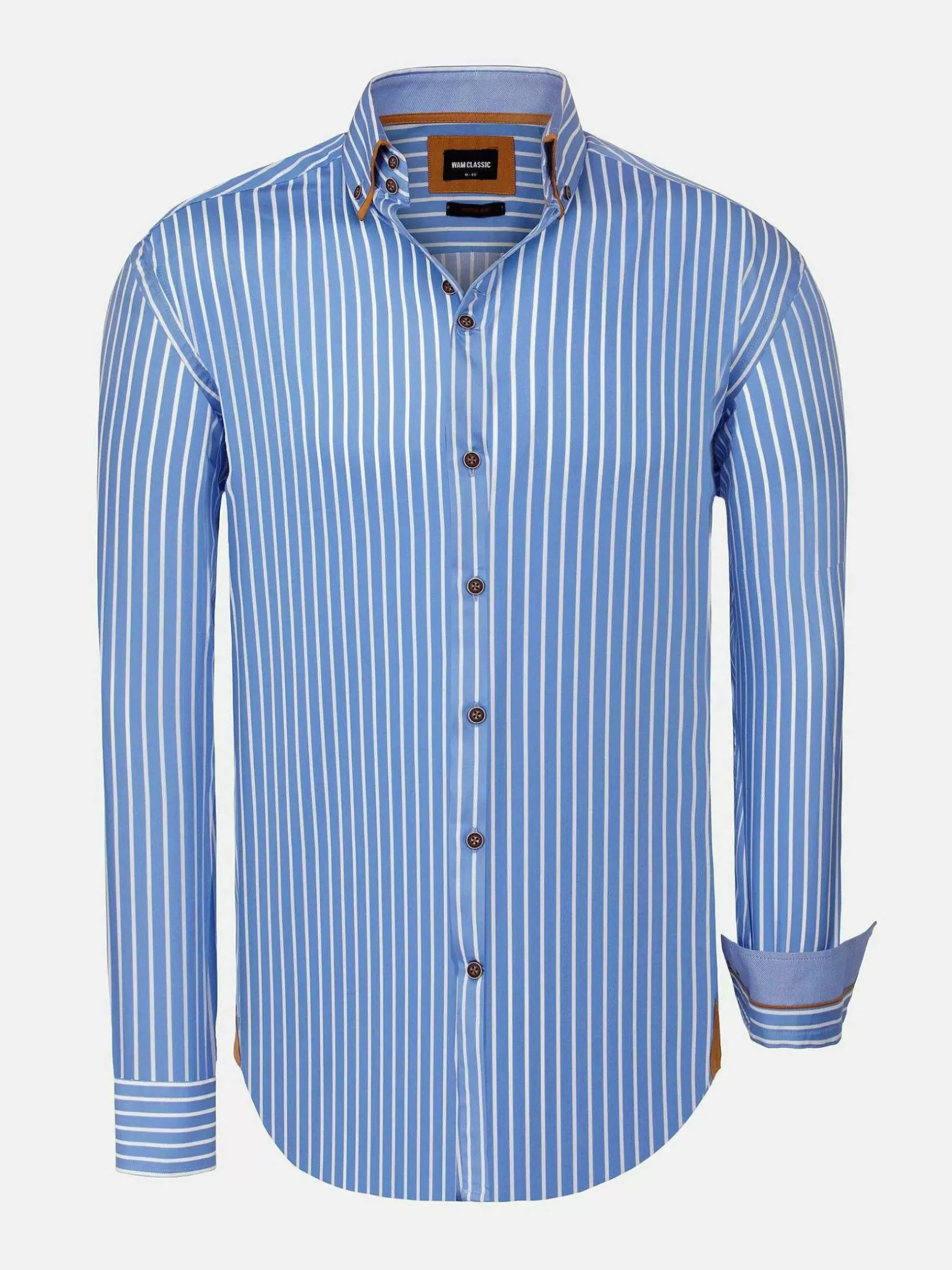 Wam Denim Overhemd Lange Mouwen|Kevin Regular Fit Blue Overhemd