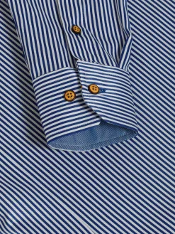 Wam Denim Overhemd Lange Mouwen|Kevin Regular Fit Royal Blue Overhemd