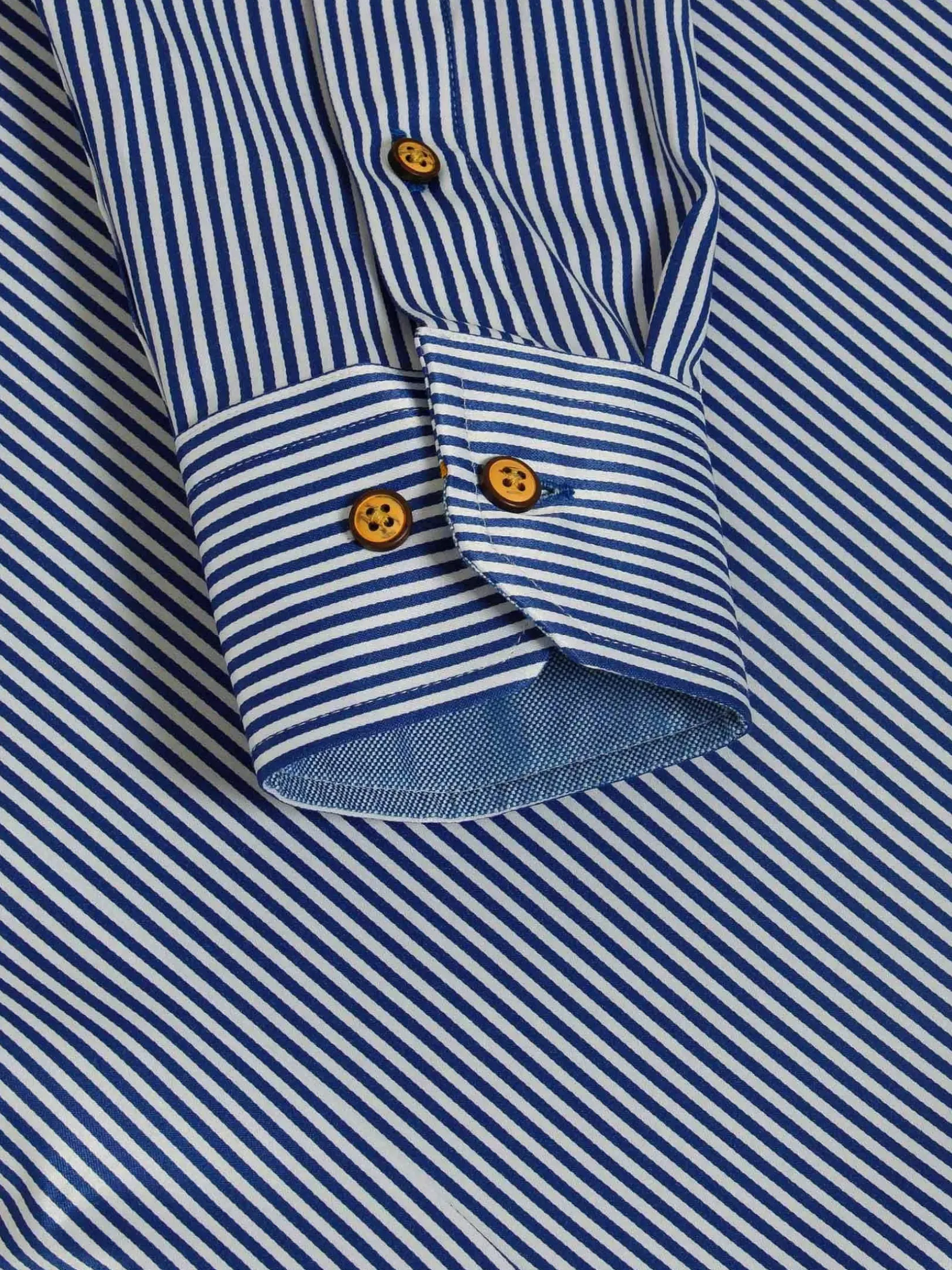 Wam Denim Overhemd Lange Mouwen|Kevin Regular Fit Royal Blue Overhemd