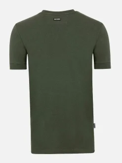 Wam Denim T-Shirts|Korfual Casual V-Neck Button T-Shirt Khaki