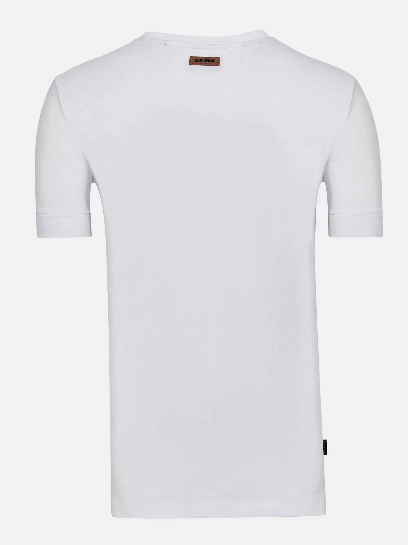 Wam Denim T-Shirts|Korfual Casual V-Neck Button T-Shirt White