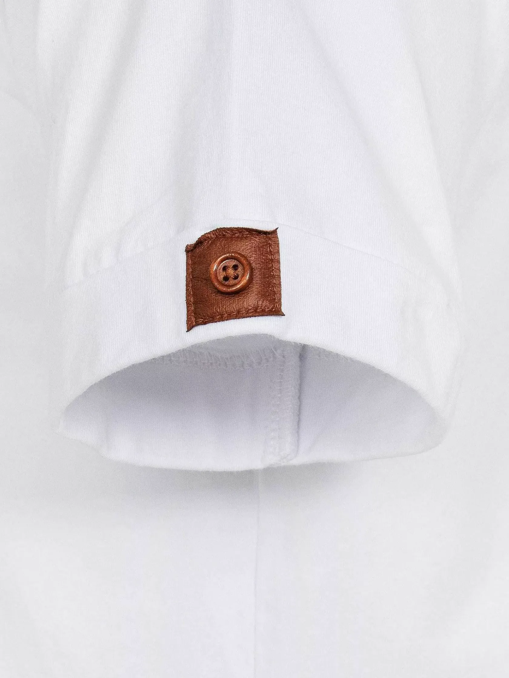 Wam Denim T-Shirts|Korfual Casual V-Neck Button T-Shirt White