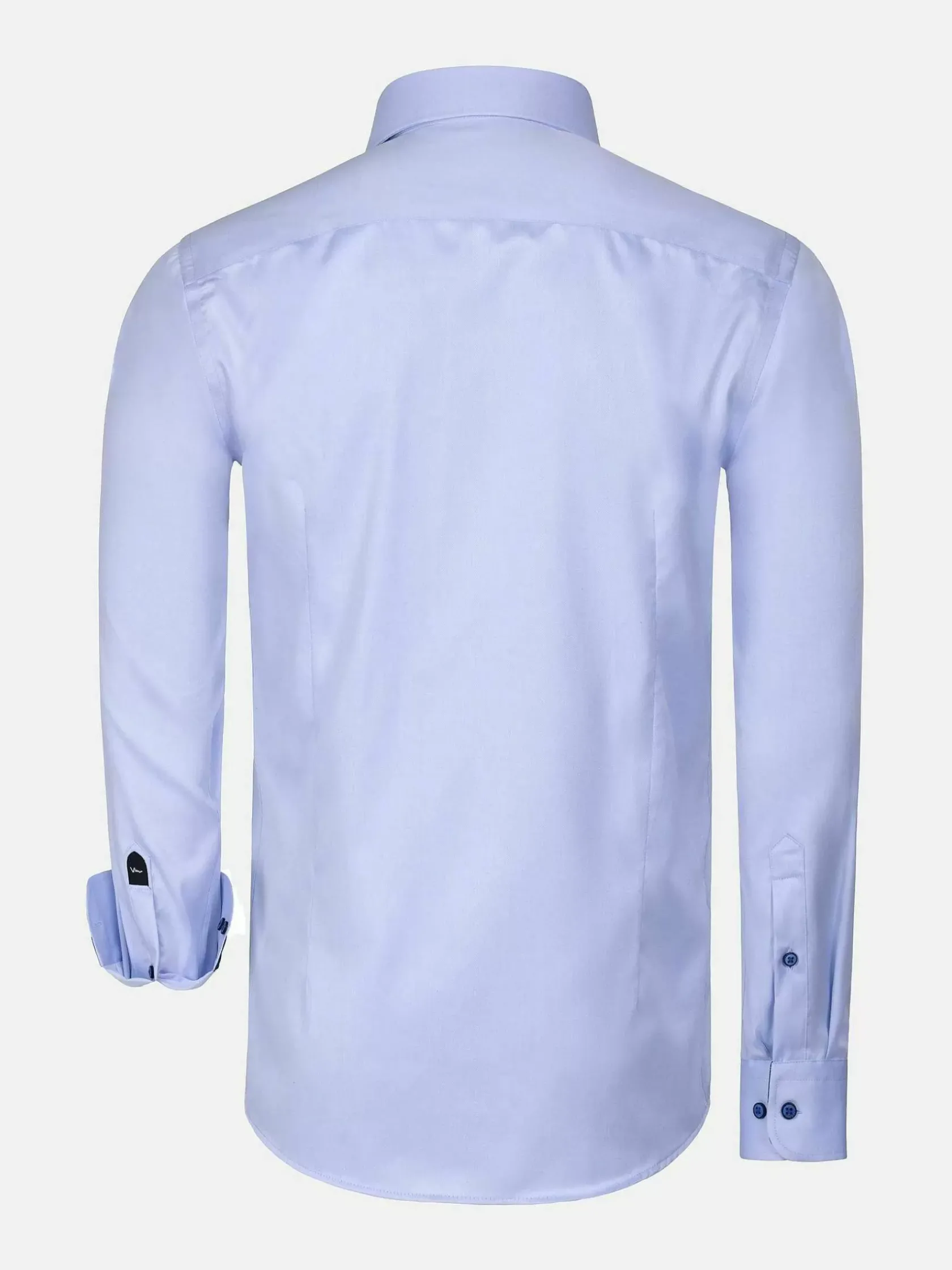 Wam Denim Overhemd Lange Mouwen|Lance Solid Light Blue Overhemd Lange Mouw