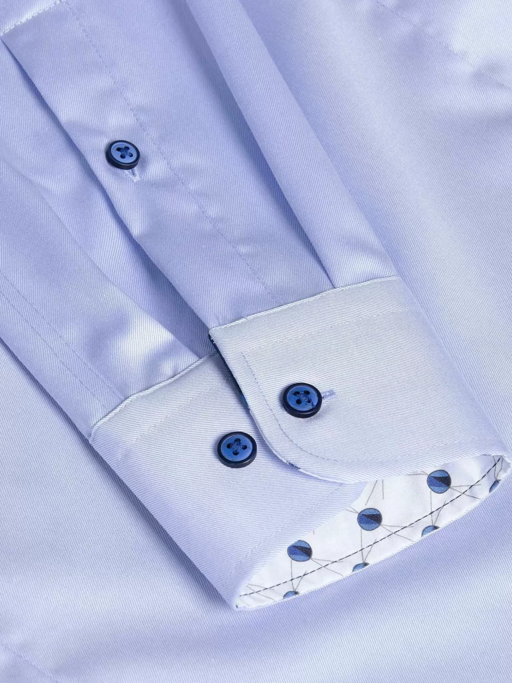 Wam Denim Overhemd Lange Mouwen|Lance Solid Light Blue Overhemd Lange Mouw