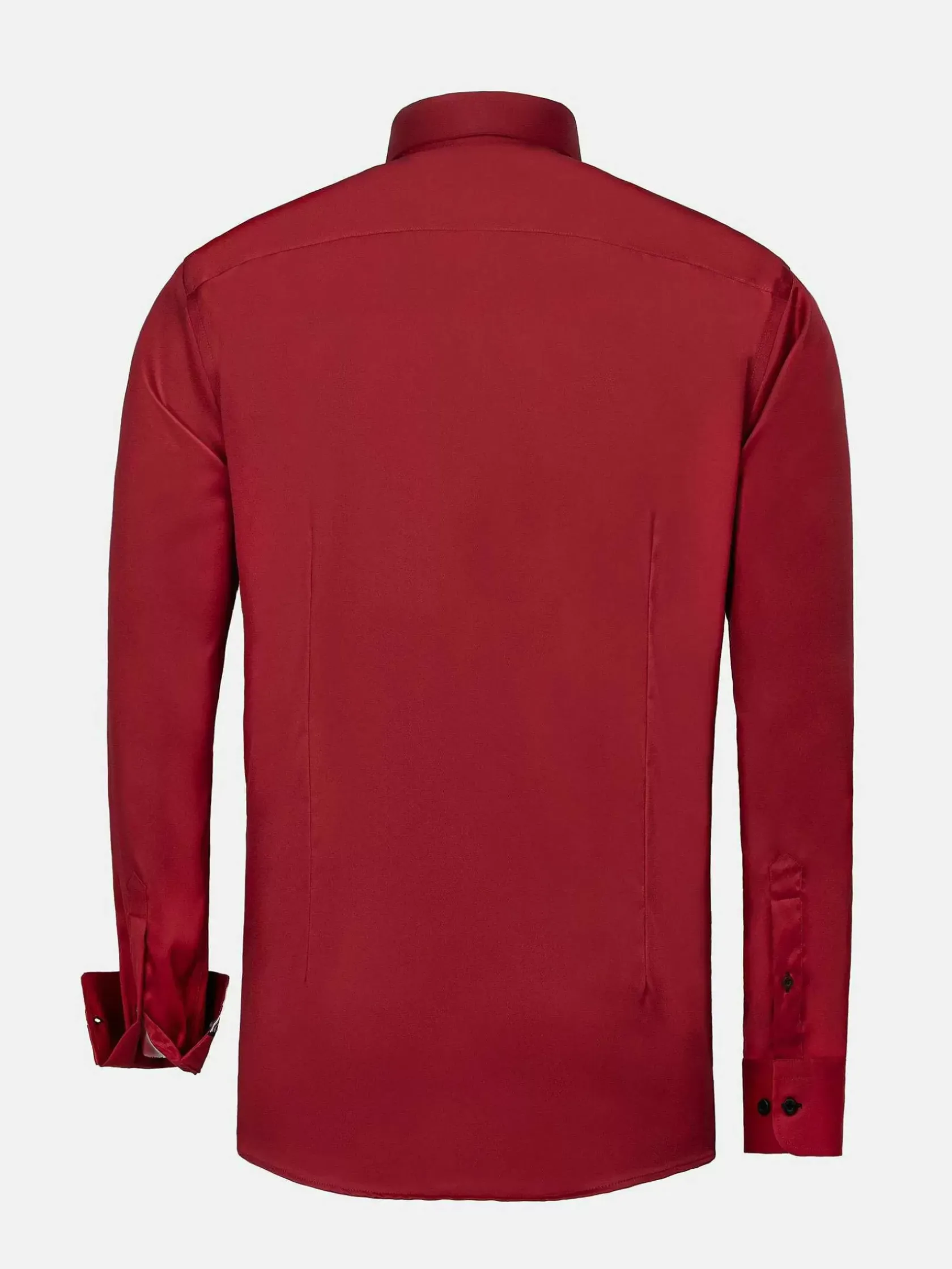Wam Denim Overhemd Lange Mouwen|Lance Solid Red Overhemd Lange Mouw
