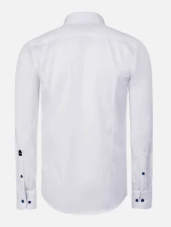 Wam Denim Overhemd Lange Mouwen|Lance Solid White Overhemd Lange Mouw