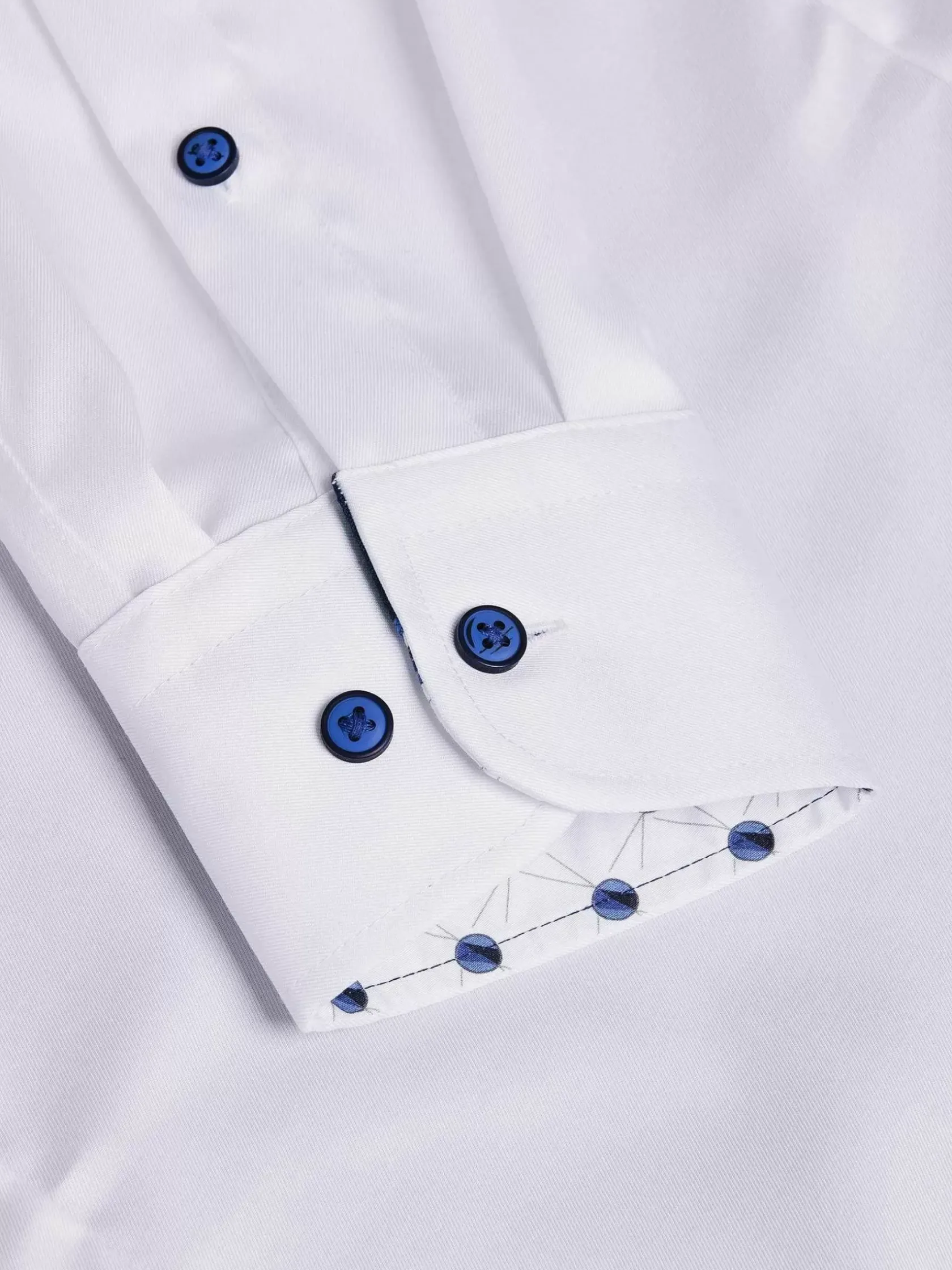 Wam Denim Overhemd Lange Mouwen|Lance Solid White Overhemd Lange Mouw