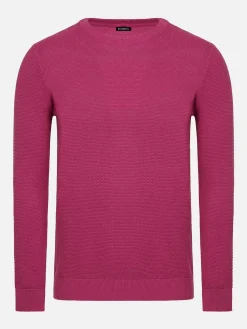 Wam Denim Sweaters|Larry Dark Pink Pullover