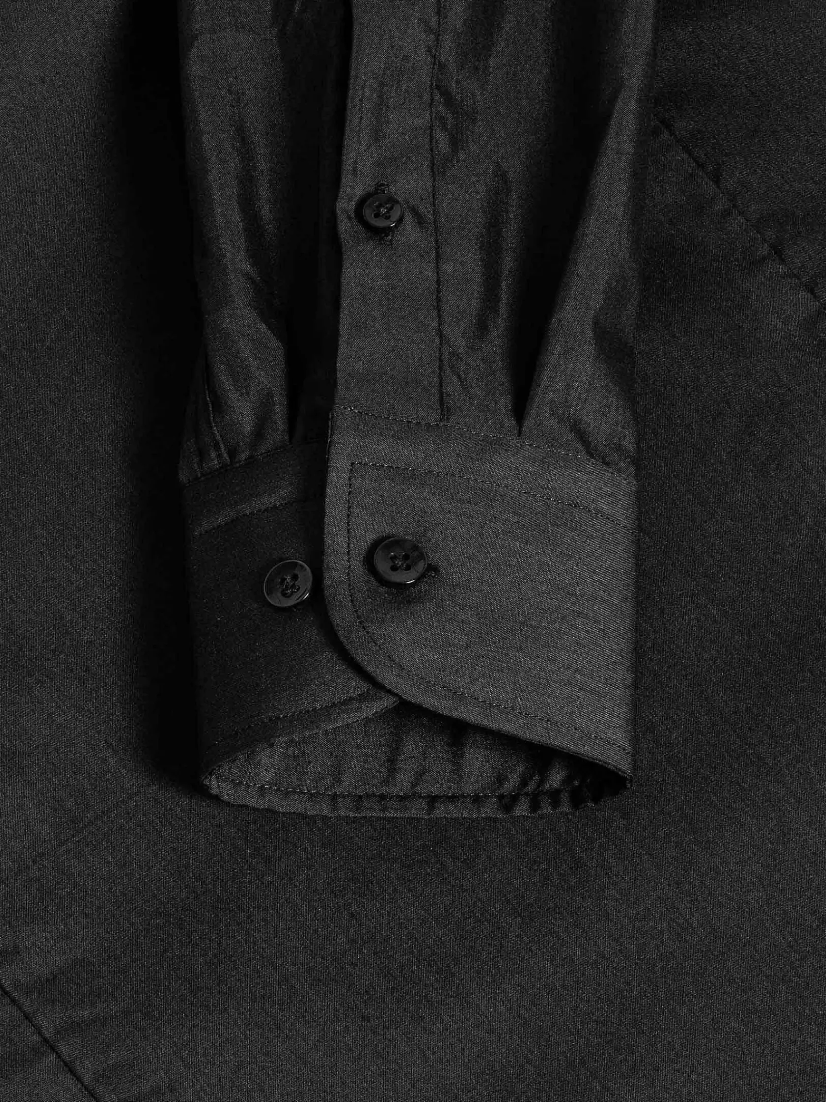 Wam Denim Overhemd Lange Mouwen|Leira Solid Black Overhemd Lange Mouw