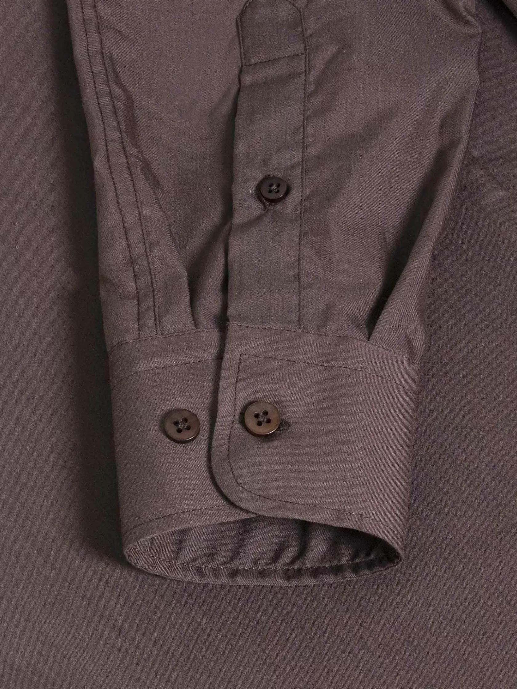 Wam Denim Overhemd Lange Mouwen|Leira Solid Brown Overhemd Lange Mouw