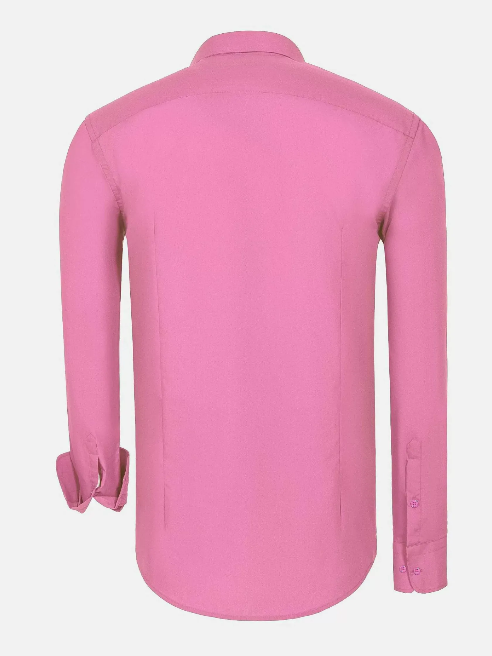 Wam Denim Overhemd Lange Mouwen|Leira Solid Dark Pink Overhemd Lange Mouw