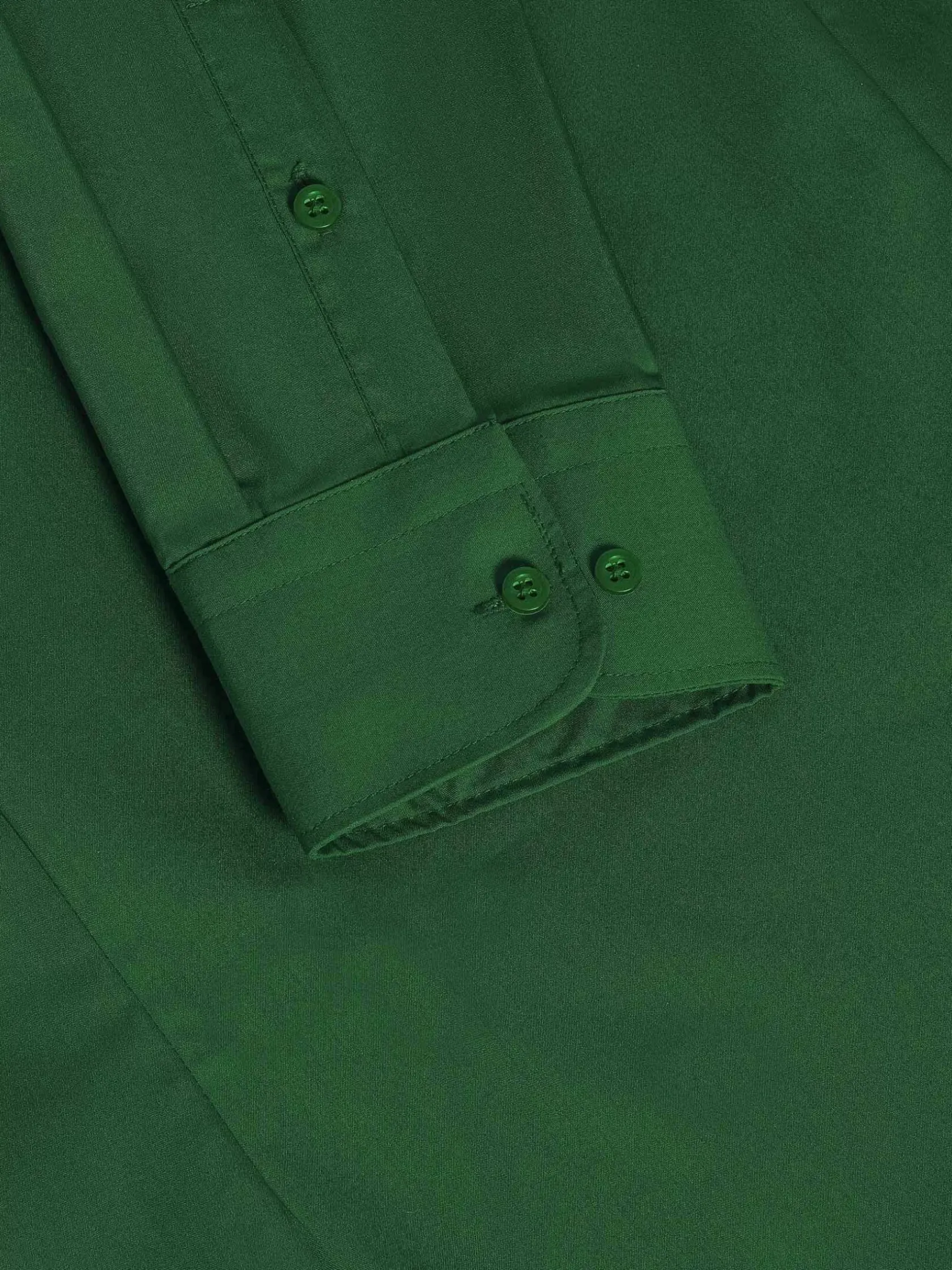 Wam Denim Overhemd Lange Mouwen|Leira Solid Green Overhemd Lange Mouw