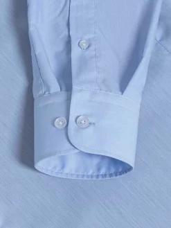 Wam Denim Overhemd Lange Mouwen|Leira Solid Light Blue Overhemd Lange Mouw