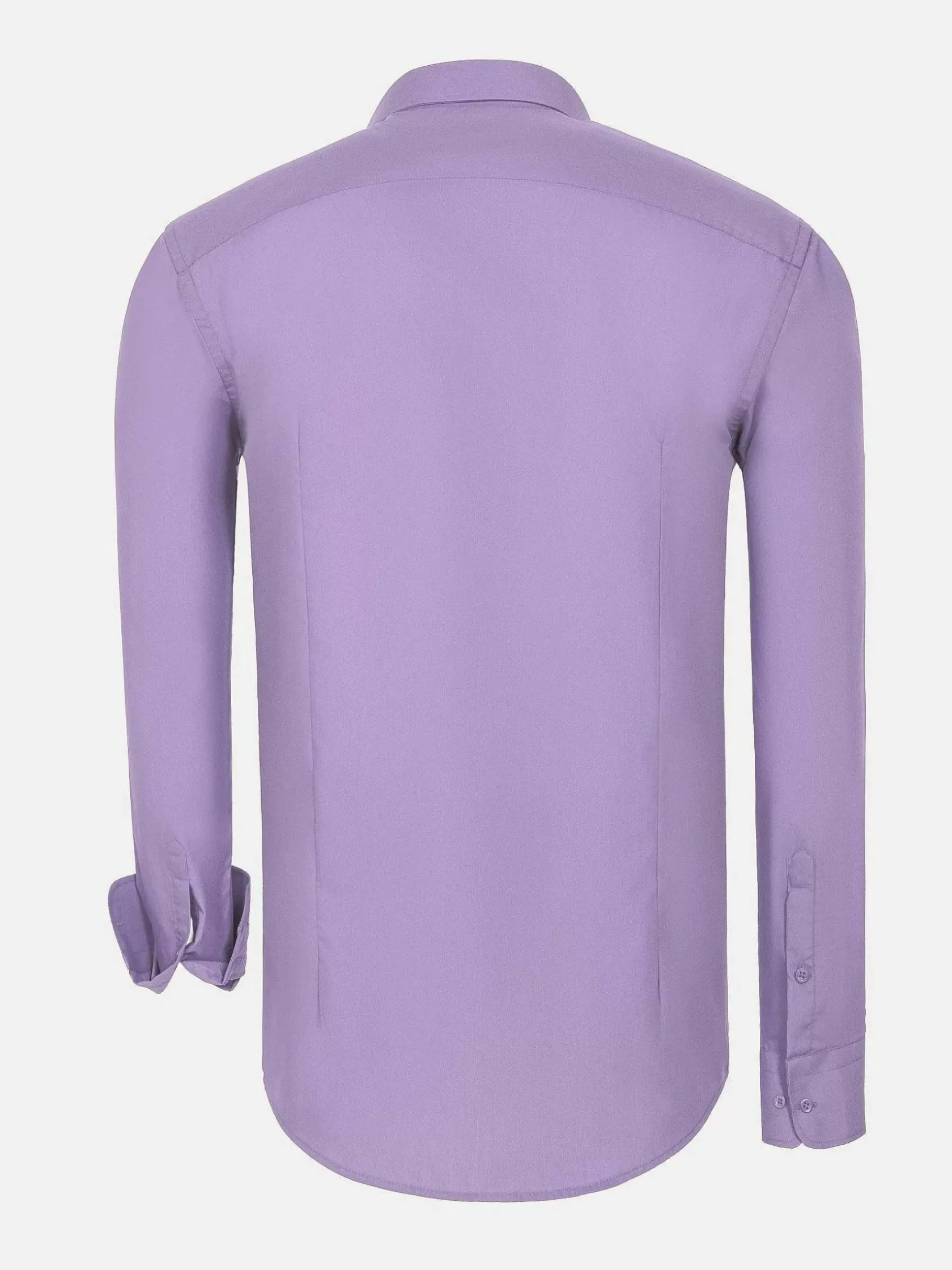 Wam Denim Overhemd Lange Mouwen|Leira Solid Lilac Overhemd Lange Mouw