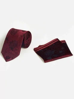 Wam Denim Stropdassen|Liam Dark Red Stropdas