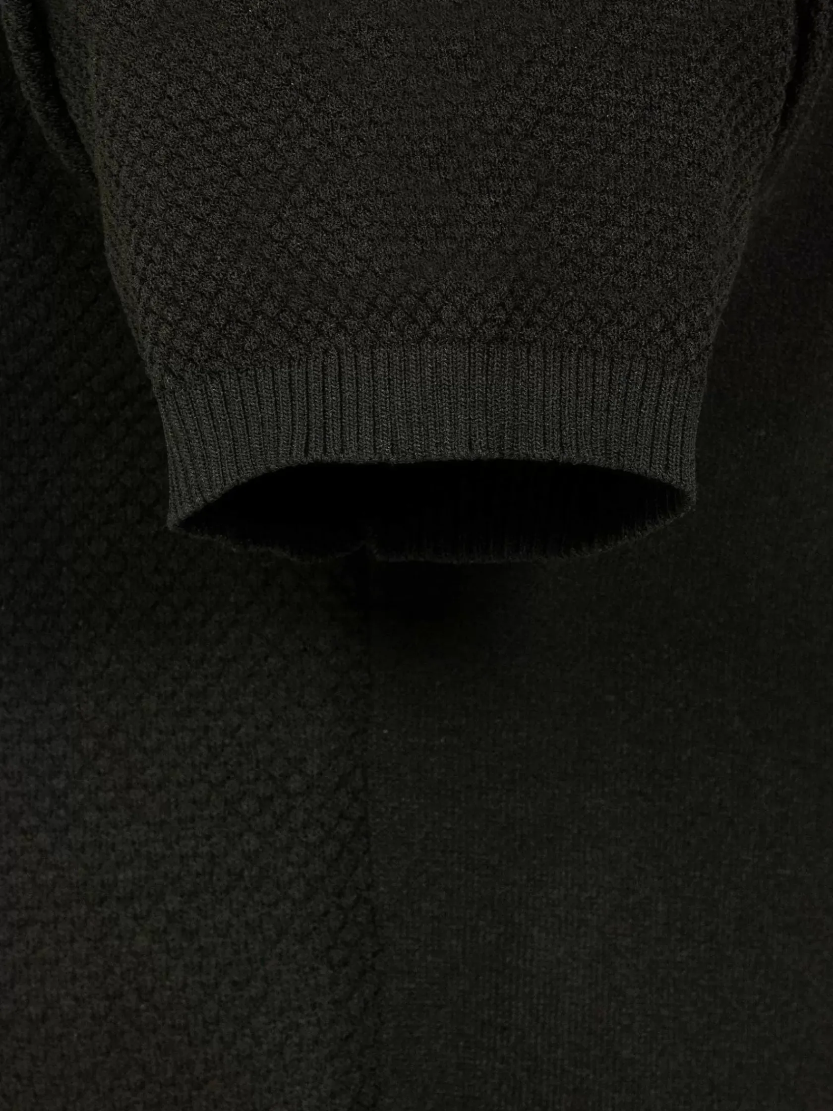 Wam Denim T-Shirts|Lucas Pique Knit Black T-Shirt