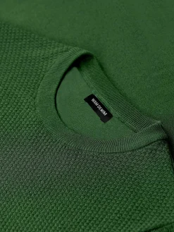 Wam Denim T-Shirts|Lucas Pique Knit Green T-Shirt