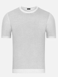 Wam Denim T-Shirts|Lucas Pique Knit White T-Shirt