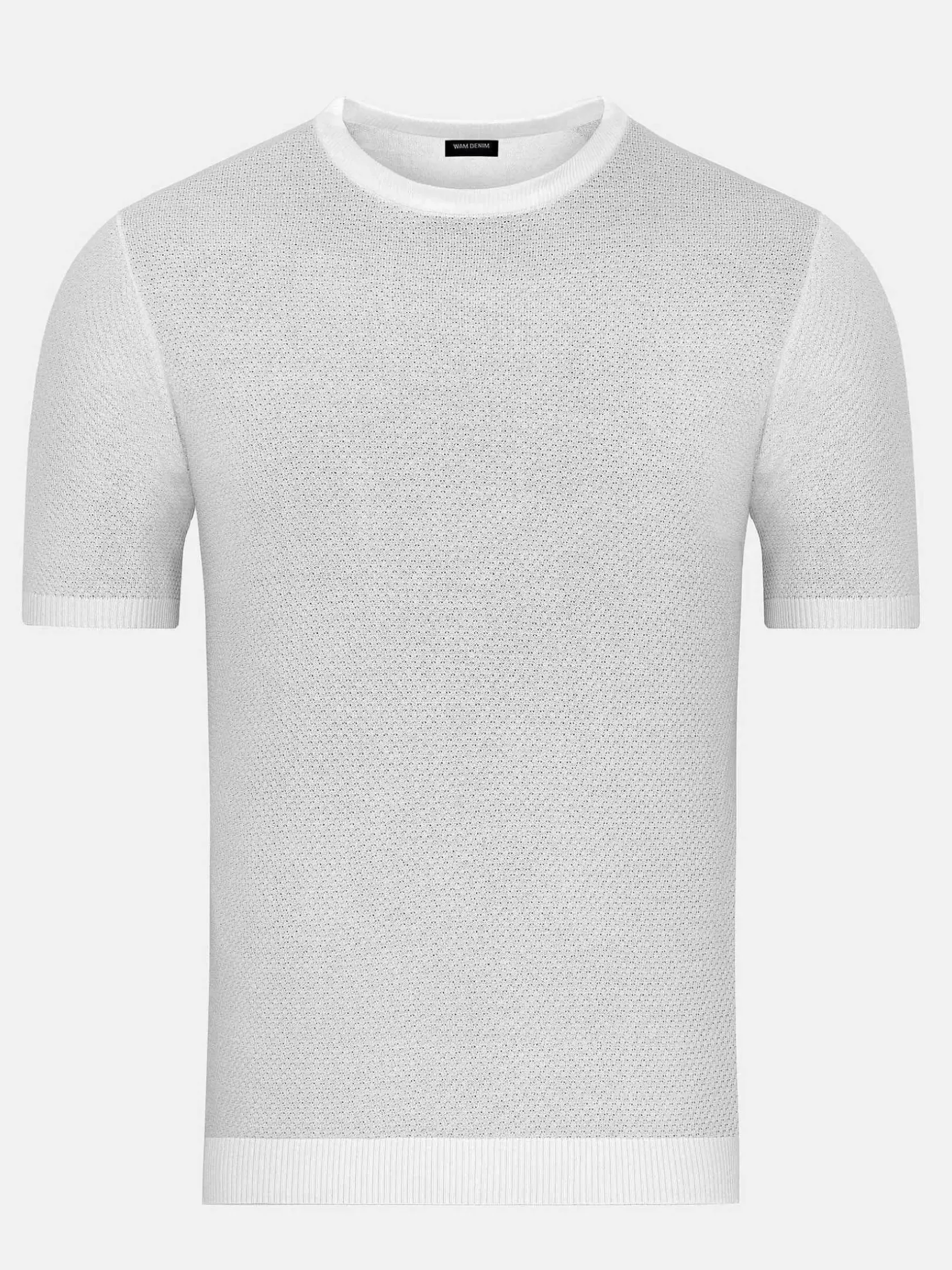 Wam Denim T-Shirts|Lucas Pique Knit White T-Shirt