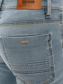 Wam Denim Jeans|Luna Mini Check Slim Fit Blue Jeans