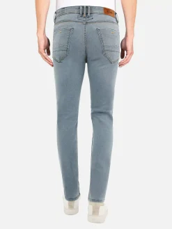 Wam Denim Jeans|Luna Mini Check Slim Fit Blue Jeans